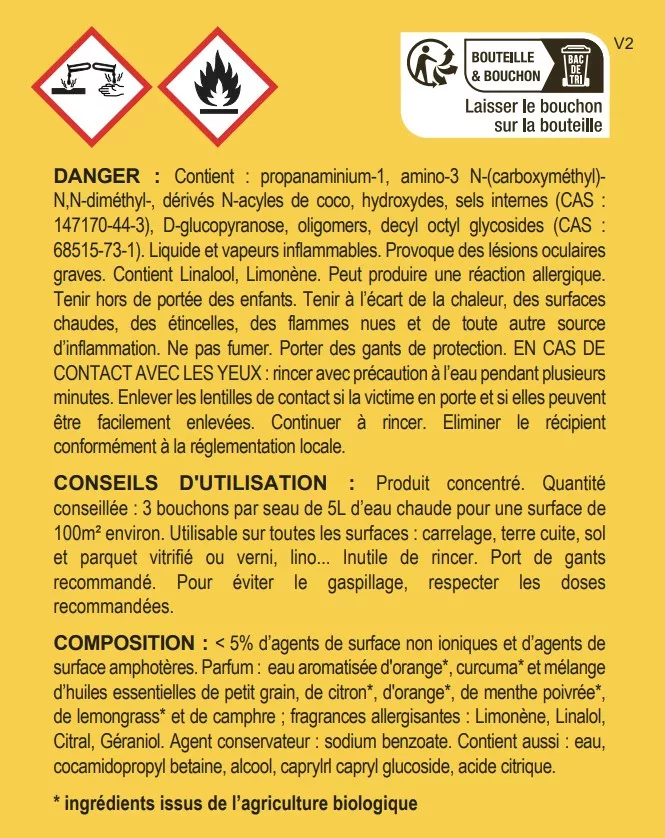 Etiquette sol agrumes