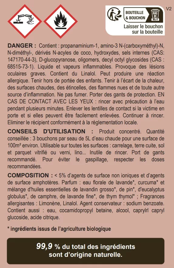 Ettiquette sol lavande